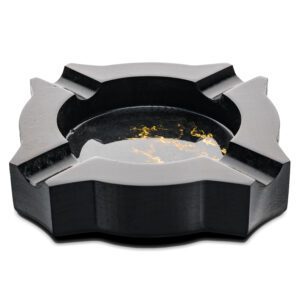 Ashtray sycamore black gold ash