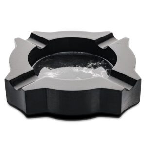 Ashtray sycamore black silver