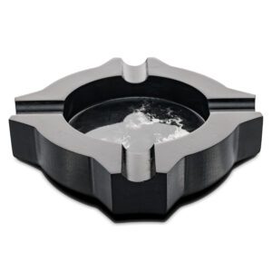 Ashtray sycamore black silver